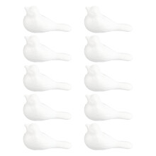 10Pcs Diy Fåglar Hantverk Vit Embryo Fåglar Barn Diy Fågel Leksaker