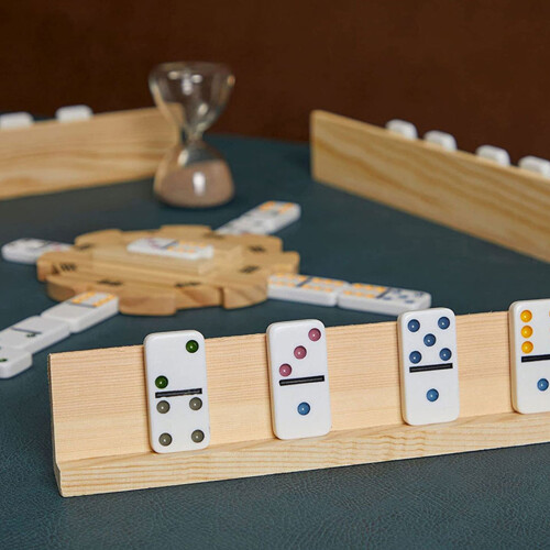 Diy Trädomino Fat 6 Delar Hållare För Spelstenar 2