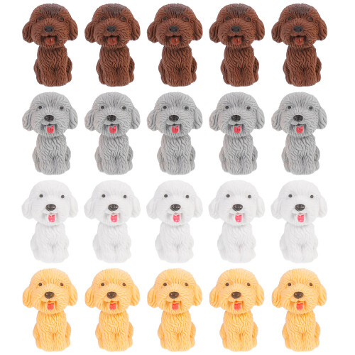 20Pcs Hund Pennvättar Gummivättar För Barn