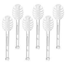 6 Stuks Transparante Honey Dipper Sticks Lepels Voor Honingpotje