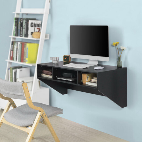 SoBuy Table murale 3 compartiments - Bureau cuisine 1