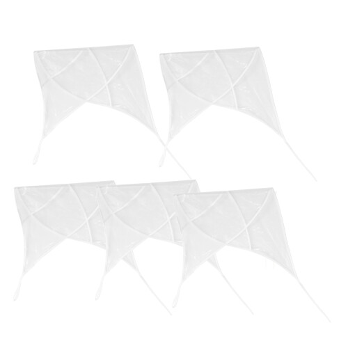 5St Pe Plastic Regenpetten Waterdicht Winddicht Haarbescherming Wit