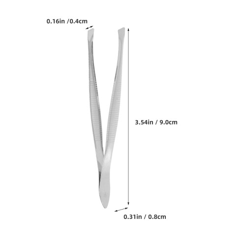 2 Unidades Pinzas Inoxidable Biseladas Para 2