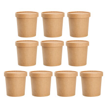 10 Ensembles De En Papier Kraft Pour Soupe Bouillie