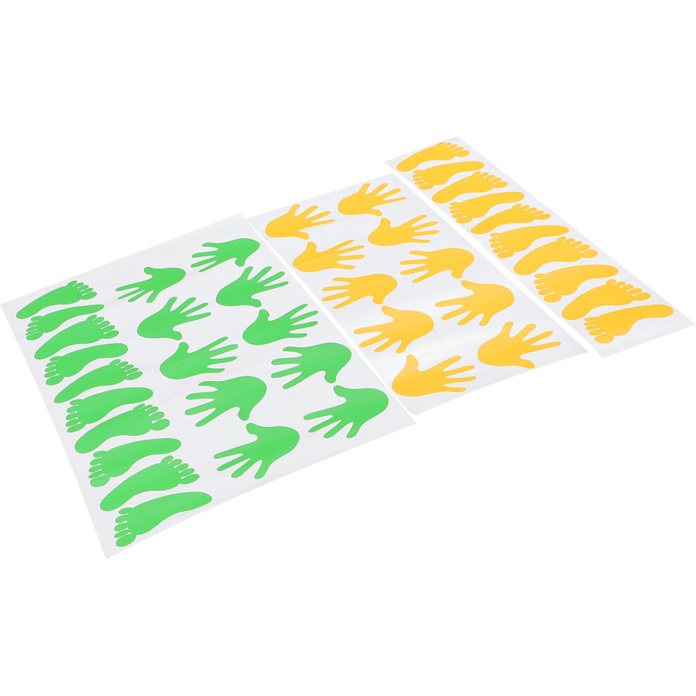 20 Pairs Adhesive Wall Stickers Hand Footprint Decal For Nursery Totority