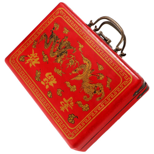 Boîte Chinoise Rectangulaire Pour Tuiles De Mahjong Vide 1