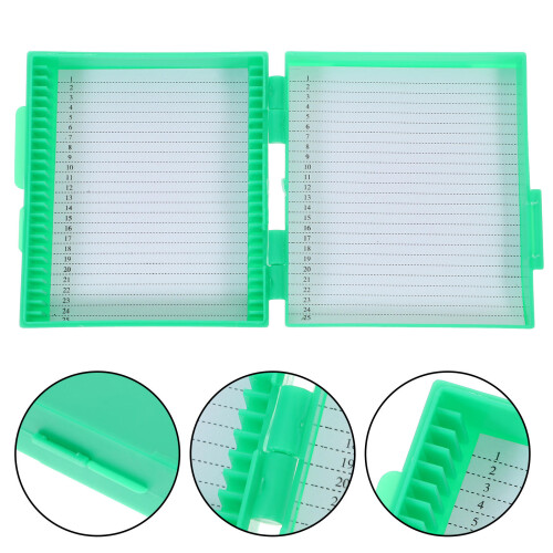 2 Pièces Boîte De Rangement Pour Lamelles Microscope À Fentes 2