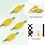 12Pcs Compact Yellow Dual Tip Screwdriver Set for Mini Skateboard DIY 8