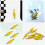 12Pcs Compact Yellow Dual Tip Screwdriver Set for Mini Skateboard DIY 6