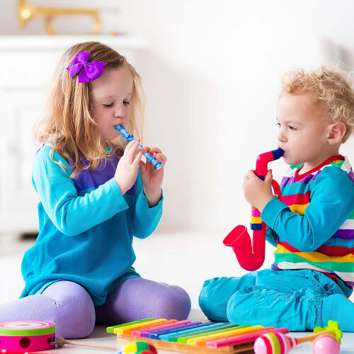 4 Pezzi 6 Mini Clarinetto Flauto Trasparente per Bambini 2