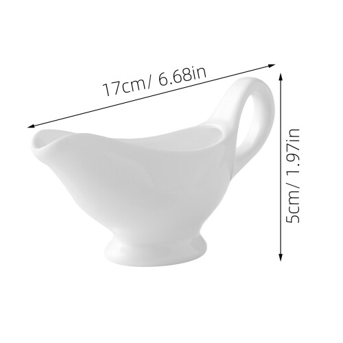 1Pc Gravy Boat With Handle For Sauce And Condiments 1