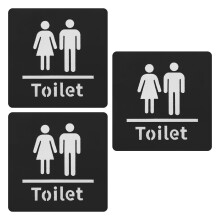 3Ud Pegatinas De Toilet En Acrílico Negro Para Con Unisex