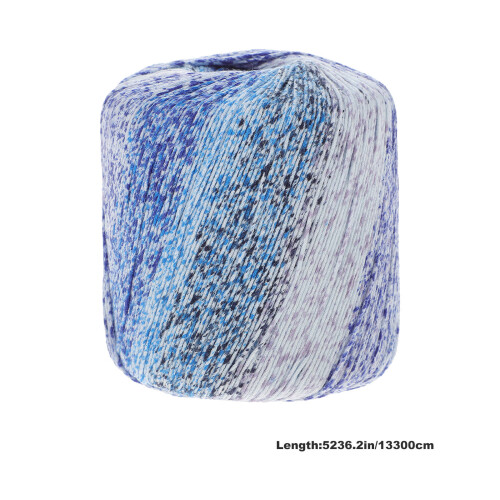 1 Roll 133M Color Segment Dyed Gradient Cotton Yarn For Knitting 1