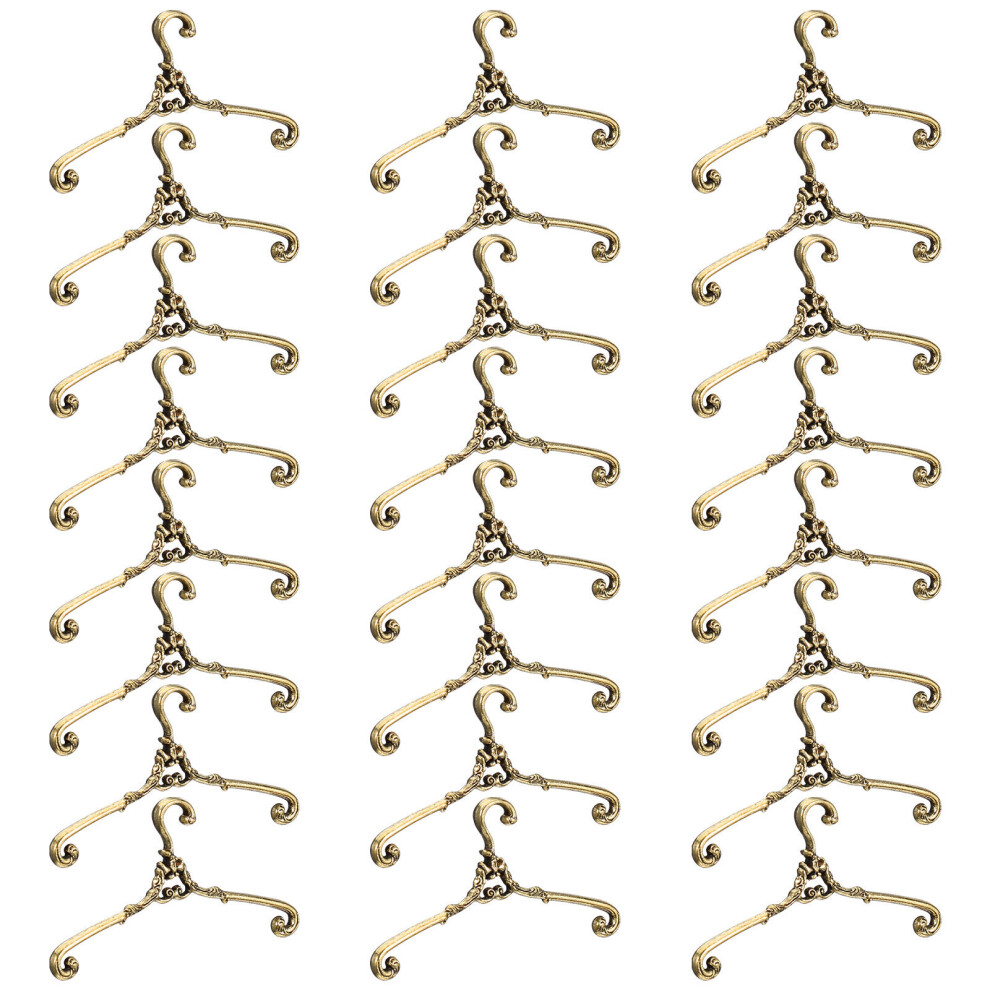 Photos - Doll Accessories 24Pcs Doll Clothes Hangers Miniature Hanging Rack For Tiny House
