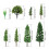40Pcs Miniature Trees For Train Scenery DIY Micro Landscape Fake Greenery 2