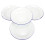 4Pcs Enamel Plates Unbreakable Dinner Serving Platter Tray 9