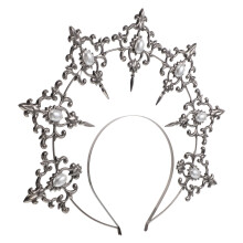 Schwarz Metall Haarband, Spike Crown Für Geburtstagsfeier