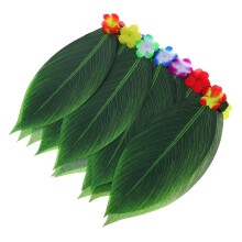 28 Inches Colorful Flower Hawaii Leaf Skirt For Adults