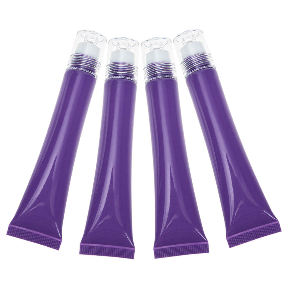 Artibetter Cream 4Pcs 20G Empty Roller Ball Eye Tube Travel Dispenser Violet