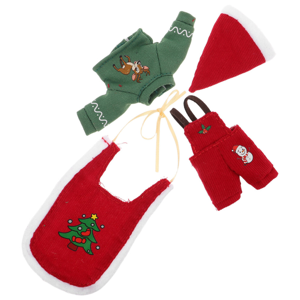 1 Sztuka Ubrania Choinkowego Dla Elf Z Czapką I Kombinezonem-image