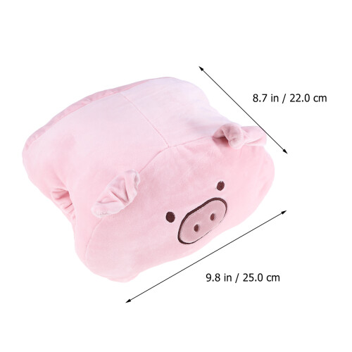 Plush Portable Hand Warmer Pillow With Safe Heating (Pink Pig) 1