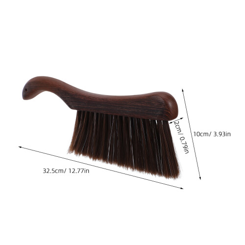 2Pcs Brown Hearth Sweeper Brush with Ergonomic Handle for Fireplace 1