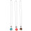 3 Pezzi Set Collane Ciondoli In 1