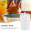 50Pcs Transparent Portable Plastic Beverage Flasks 500Ml 6