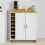 SoBuy Credenza con ruote in bambù 79x40x91cm 2