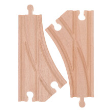 2Pcs Wooden Train Track Multi-Directional Switch Compatible With Thomas