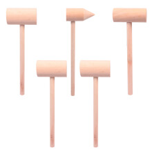 5Pcs Trähammare Lekhämmerlek Hammarelek Hammarekaka Barnlek