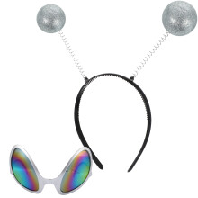 2Pièces Lunettes Rigolotes Argentées En Bandeau Festival