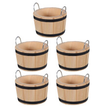 5Stk. Tiny Bucket – Holzfass Deko Für Puppenhaus Szenen