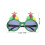 Grappige Groene Kerstbril Plastic Met Pompons Voor Feestdagen 2