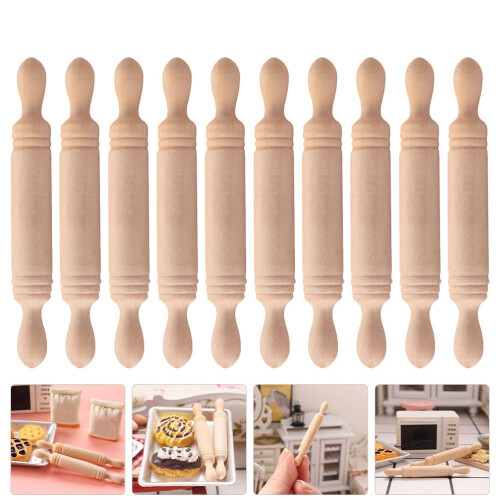 12Pcs Mini Rullpinne I För Miniaturhus 1