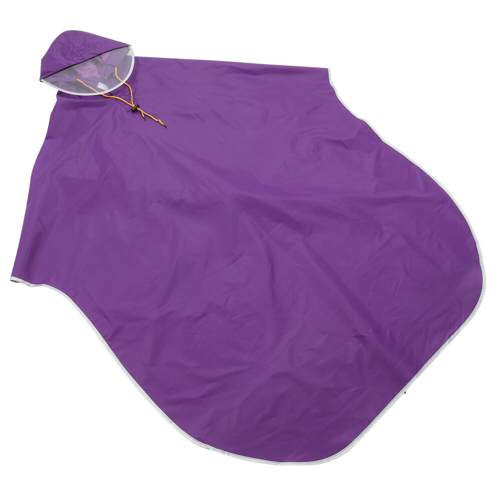 Men's Women's Hooded Windproof Rain Cape For Cycling Scooters Purple 3547807528087