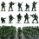300 Pcs Soldado Militar Plástico Brinquedo Infantil 6