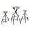 SoBuy Set Table de Bar + 2 Tabourets Bistrot 1