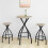SoBuy Set Table de Bar + 2 Tabourets Bistrot 4