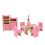 Mini House Wooden Dining Set Table Chair Display Vase 4
