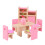 Mini House Wooden Dining Set Table Chair Display Vase 2