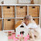 Mini House Wooden Dining Set Table Chair Display Vase 7