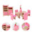 Mini House Wooden Dining Set Table Chair Display Vase 3