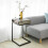 SoBuy Sofá Mesa Lateral com Rodas e Suporte 2