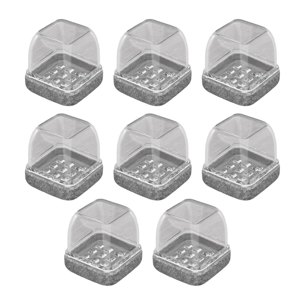 8Pcs Noise Reducing Furniture Leg Cover Nonslip-Small Square 7754000567263