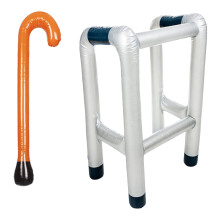 2St Aufblasbarer Zimmer Frame Und Gehstock Kostümzubehör