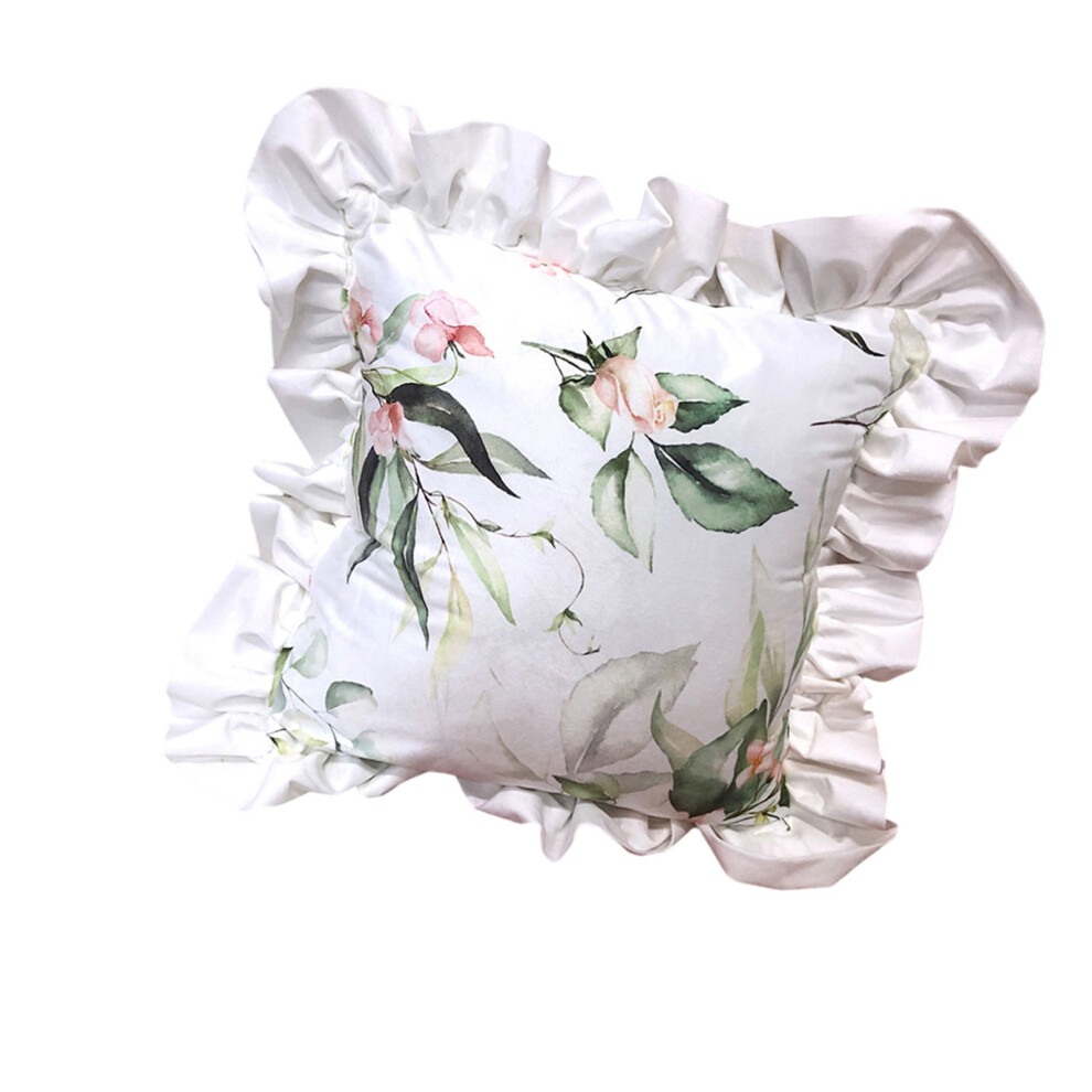 Decorsative Ruffled Edge Cushion Cover Soft Dutch Velvets-1