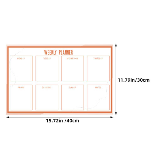 Self-Adhesive Vitbräda Veckokalender Torrtvättbar För 2