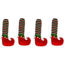 Holiday Season Chair Table Leg Protectors Soft Washable-Red 4