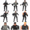 6Pcs Simulerings Soldat Leksak Leklåda Modell Scen 9
